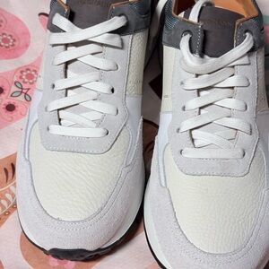 Magnanni Men's Cream and Gray Sneakers